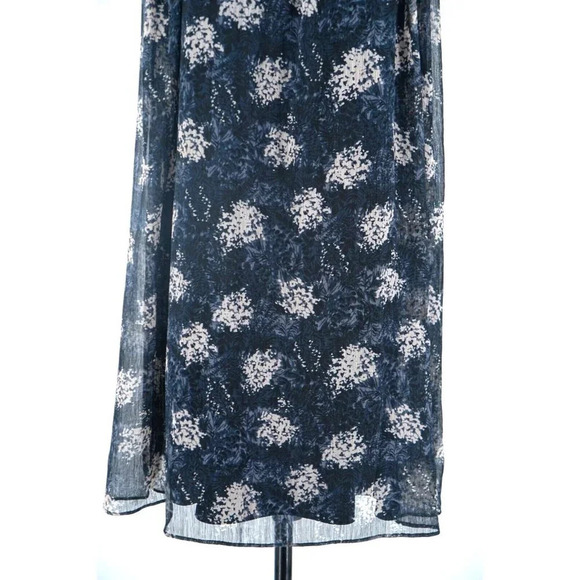 JOIE Mini Dress Womens Small High Neck Lined Sleeveless Floral Flowy - Picture 5 of 8